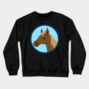 Horse , i like Horses Wood Mounted Print Crewneck Sweatshirt